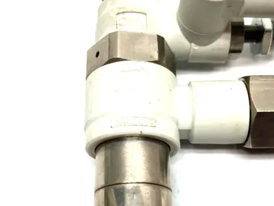 USED SMC SPEED CONTROL W/ CHECK VALVE 1/4" TUBE TO 1/4" THREAD