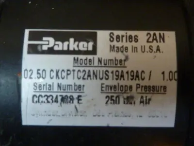 USED PARKER 02.50 CKCPTC2ANUS19A19AC/ 1.00
