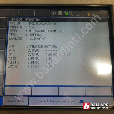 YASKAWA Motoman MH180 Robot System w/ DX200 Controller