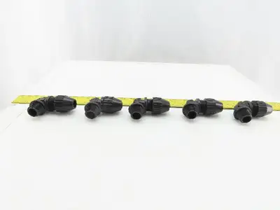 T&B 1/2" Nylon Cable Strain Relief Cable Grip Box Connector Elbow Lot Of 5