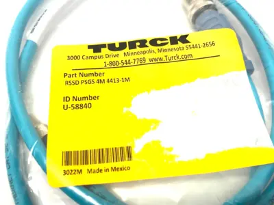 NEW TURCK DOUBLE ENDED CONNECTION CORDSET