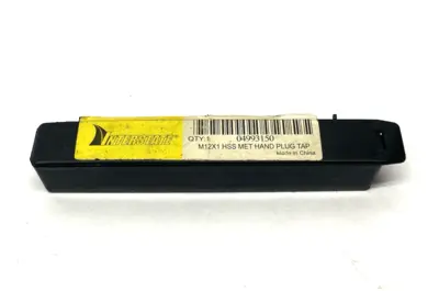 USED INTERSTATE STRAIGHT FLUTE TAP: M12X1 METRIC FINE, 4 FLUTE, PLUG CHAMFER
