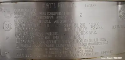 Used GROEN TDH-40 Stainless Steel Tanks Illinois US | Aaron Equipment #85145