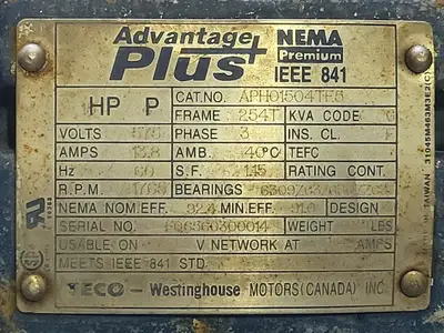 USED TECO-WESTINGHOUSE APH01504TE5