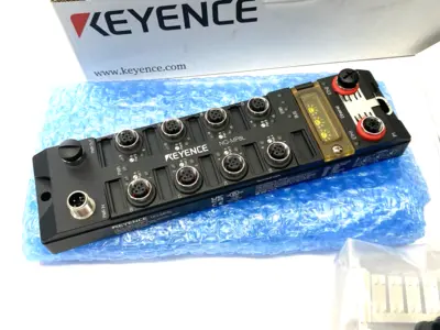 USED KEYENCE MULTI-PROTOCOL COMPATIBLE I/O-LINK MASTER MODULE 8-PORT
