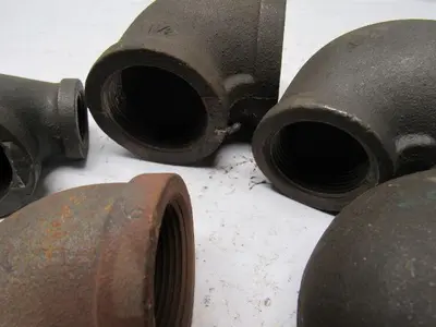 Black Pipe Reducer Elbow 90° Mixed Lot Of 10