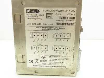 Phoenix Contact FL MGUARD RS2000 TX/TX VPN PLC Remote Maintenance Router Module
