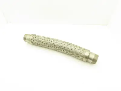 24" Braided Stainless Flex Hose 2-1/2" NPT Male Ends