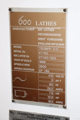 USED 1998 CLAUSING TRIUMPH-VS