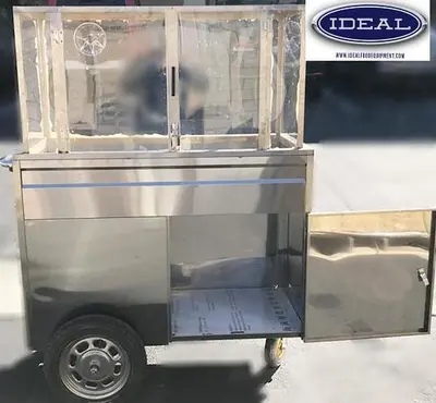 Stainless steel mobile cart - fruit - juice  - coffee - etc