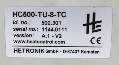 Used HETRONIK HC500-TU-8-TC Temperature Controls | Industrial Parts R Us Inc. #366054