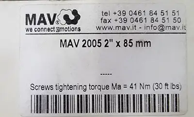 2" x 85 mm Locking Assembly/Keyless Bushing 2005