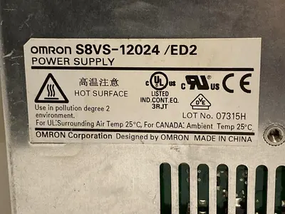 Used OMRON S8VS-12024/ED2 Miscellaneous Equipment (Electrical & Power) | Surplus Asset Holdings #1189584