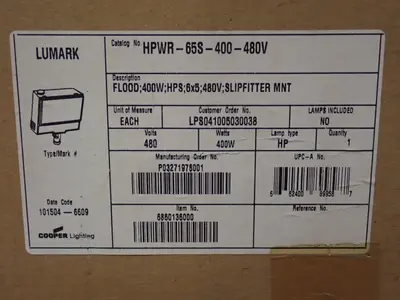 USED COOPER LIGHTING HPWR65S400480V