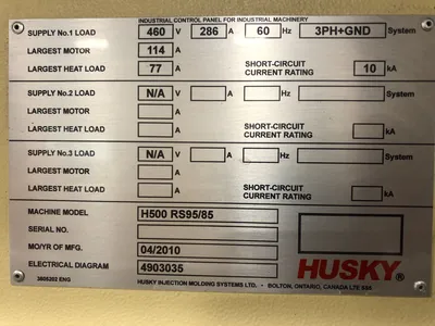 2010 HUSKY H500 RS 95/85 Horizontal Plastic Injection Molding Machines | JYC MACHINERY (10)