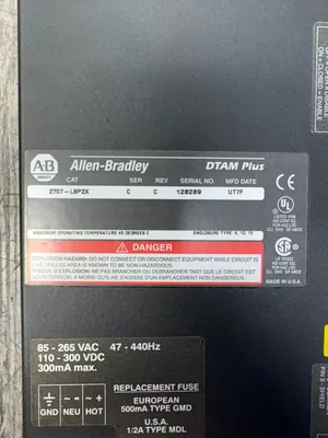 Allen-Bradley 2707-L8P2X SER. C REV. C HMI & Open Interface Panels | ESS Industrial Equipment Sales (4)