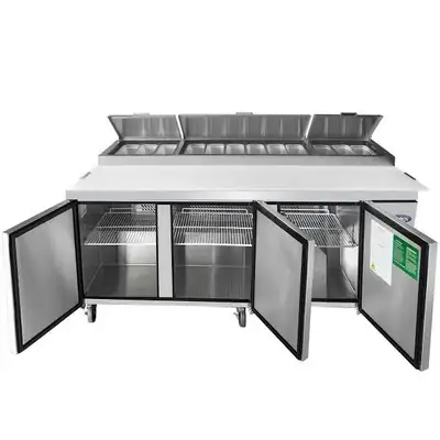 New | in-Stock Atosa New Atosa MPF8203GR 93'' Pizza Prep Table Food Prep Tables Illinois US | Falcon Restaurant Supply #1375335