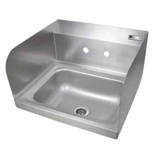 John Boos PBHS-W-1410-SSL Splash Mount Hand Sink w/ Left-Side Splash, 4" On-Center, 14 x 10 x 5" Bowl