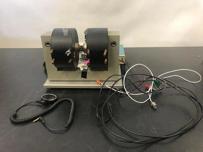 LAKE SHORE Electromagnets on stand with 2.5''thick x5.5'' dia  WITH 110 CURRENT