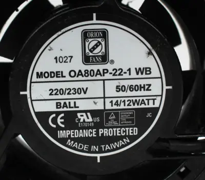 USED ORION FANS OA80AP-22-1 WB