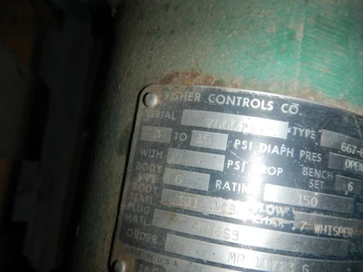 Fisher 6" 150 Class, WCB Flanged Control Valve