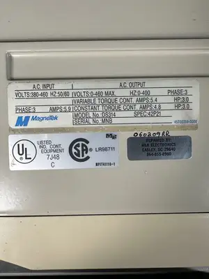 GPD503DS314 Magnetek 4.8A 460V 3HP GPD503 --SA *REFURBISHED*. (BIN￼-1.1.2)