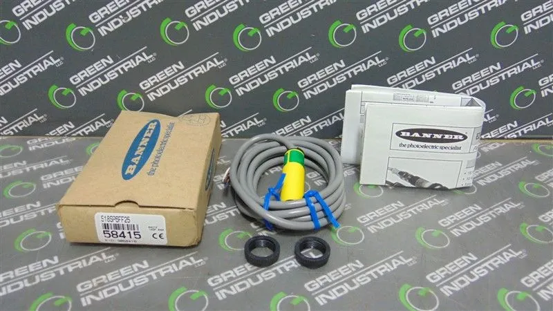 Banner S18SP6FF25 Barrel-Mount Sensor Module 58415 New NIB