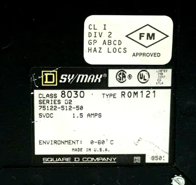 USED SQUARE D SYMAX 8030-ROM-121 OUTPUT MODULE SER.D2 8030ROM121