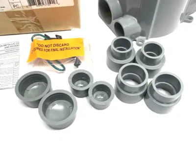 USED HUBBELL-KELLEMS ROUND FLUSH FLOORBOX, PVC, 3.00" MINIMUM DEPT OF POUR