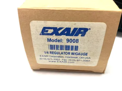USED EXAIR PRESSURE REGULATOR 1/4" NPT W/ GAUGE & BRACKET