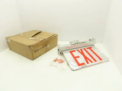 NYRELXTEU2RCAEM Exit Sign Recessed Edge Lit LED Double Face Battery NYC Approved