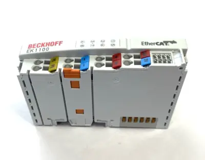 USED BECKHOFF ETHERCAT COUPLER TERMINAL MODULE, 2X RJ45 SOCKET CONNECTIONS