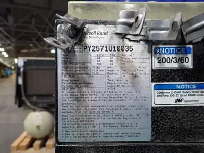 Used INGERSOLL RAND UP620125 Rotary Screw & Sliding Vane Air Compressors Ohio US | HGR 24 #1089748