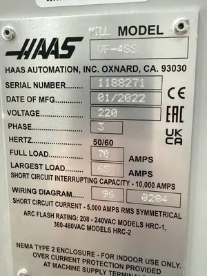 2022 HAAS VF-4SS Vertical Machining Centers | Hindley Machine Tool Sales, LLC (26)
