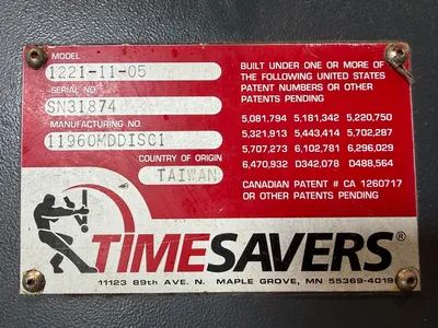 Used 2012 TIMESAVERS 1221-11-05 Wide Belt Sanders Florida US | GMT #1519194
