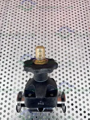 USED ITT PURE FLO 1-316L-RA15MAX-CWP150 DIAPHRAGM VALVE W/ 1" SANITARY FITTING