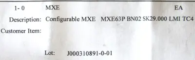 NEW TOLOMATIC MXE63 LINEAR ACTUATOR MXE63P-BN02-SK29.000-LMI-TC4