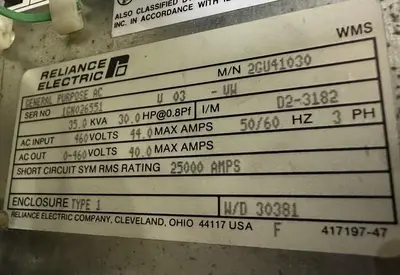 USED RELIANCE ELECTRIC GP2000