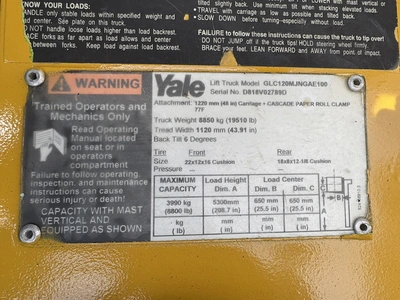 Used 2006 YALE GLC120MJNGAE100 Misc Forklifts Wisconsin US | Forklifttrader.com #1229390
