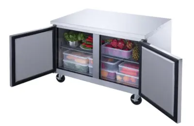 New | in-Stock Dukers New Dukers DUC36F 2-Door Undercounter Freezer in Stainless Steel Undercounter Freezers Illinois US | Falcon Restaurant Supply #1375117