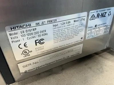Used HITACHI UXD161WP Ink Jet Coders & Printers Ohio US | HGR 24 #1463387