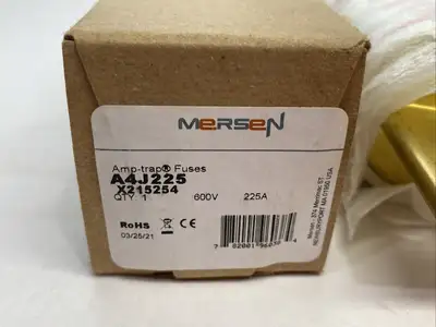USED MERSEN AMP-TRAP FUSE, FAST-ACTING, CURRENT LIMITING 225A 600V X215254