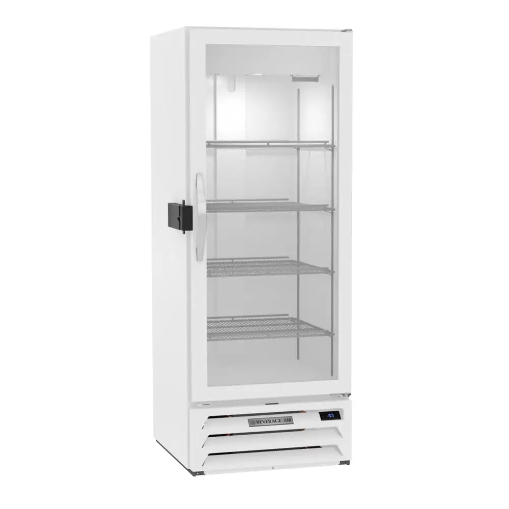 Beverage-Air MMF12HC-1-W-IQ 24 1/8" One Section Display Freezer W/ Swing Door - Bottom Mount Compressor, White, 115v