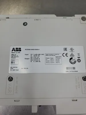 ABB ACS380-040S-05A6-4 Frequency Converter Drive, 480VAC (REFURB) 1E-02