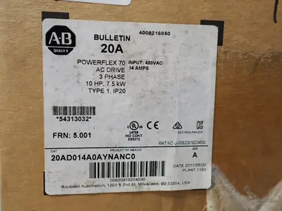 NEW 2017 ALLEN BRADLEY 20AD014A0AYNANC0