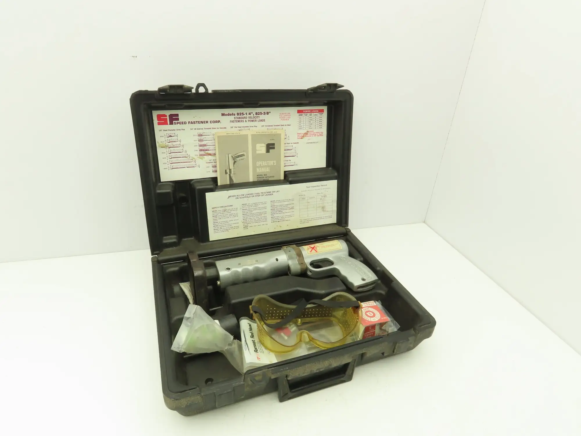 Speed Fastener Model 825 Powder Actuated Stud Driver Tool with Case