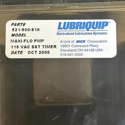 Used LUBRIQUIP 521-500-910 Positive Displacement Pumps Ohio US | Surplus Asset Holdings #1290498