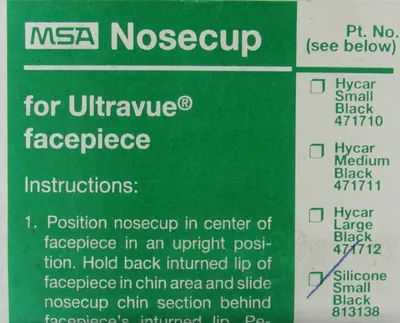 NEW LOT OF 39EA MSA 813138 NOSECUP FOR ULTRAVUE FACEPIECE SMALL