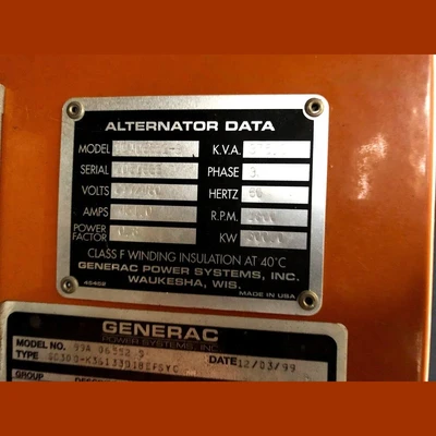 Generac 300 kW 277/400 Volt Diesel Generator