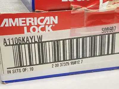 USED AMERICAN LOCK LOCKOUT PADLOCK YELLOW KEY S00607 LOT OF 8